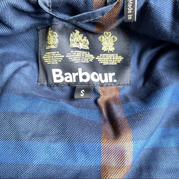 Barbour Fawden Men's Waxed Jacket in Dark Navy- size S #WAX82 - Picture 10 of 12